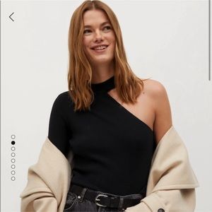 Mango Black Sweater with Cut-out